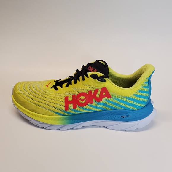 New Hoka One One Mach 5 Evening Primrose Scuba Blue Men's Size 12D - Picture 3 of 12